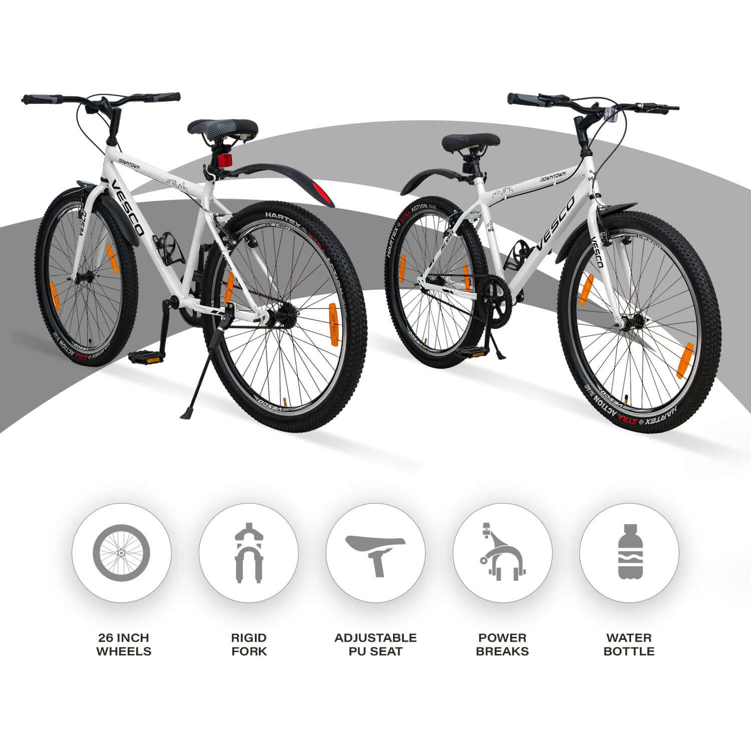 26T White Downtown Hybrid Cycle - Image 3